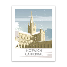 Load image into Gallery viewer, Norwich Cathedral Winter Art Print