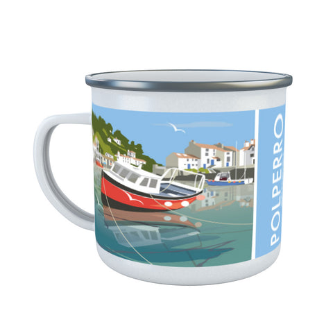Polperro Enamel Mug