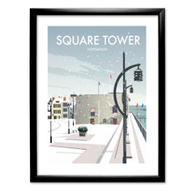 Load image into Gallery viewer, Square Tower Portsmouth Winter Art Print