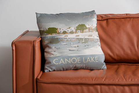 Canoe Lake Southsea Winter Cushion
