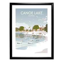 Load image into Gallery viewer, Canoe Lake Southsea Winter Art Print