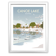 Load image into Gallery viewer, Canoe Lake Southsea Winter Art Print