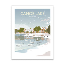 Load image into Gallery viewer, Canoe Lake Southsea Winter Art Print
