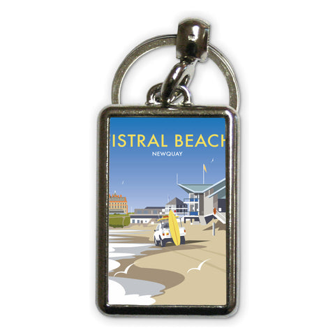 Fistral Beach Metal Keyring