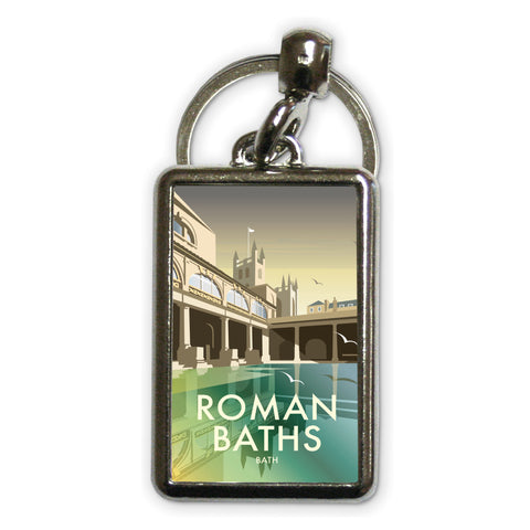 Roman Baths Metal Keyring