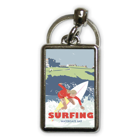 Watergate Bay Metal Keyring