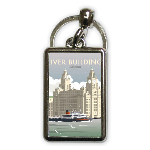 Liver Building Metal Keyring