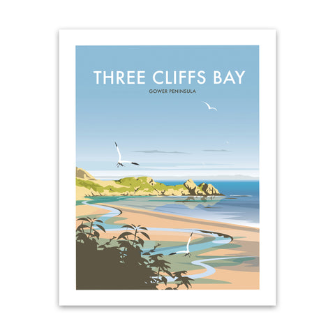 Three Cliffs Bay Art Print