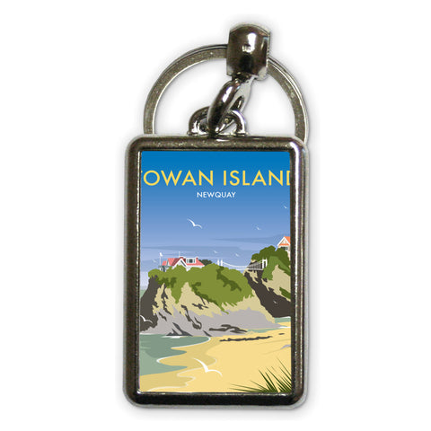 Towan Island Metal Keyring