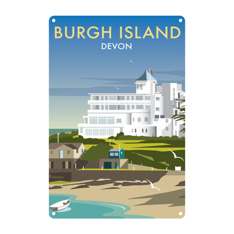 Burgh Island Metal Sign