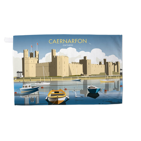 Caernarfon, Gwynedd Tea Towel