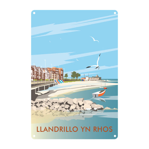 Llandrillo Yn Rhos, Wales Metal Sign