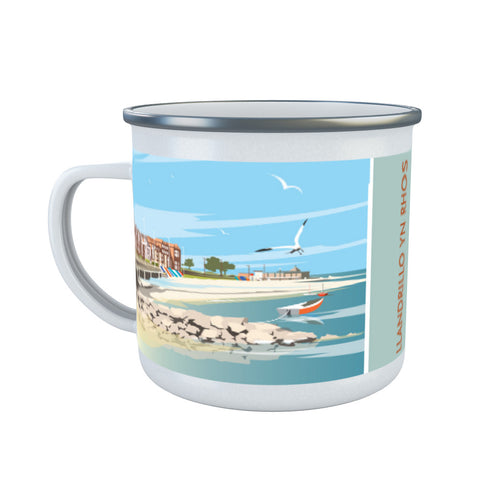 Llandrillo Yn Rhos, Wales Enamel Mug