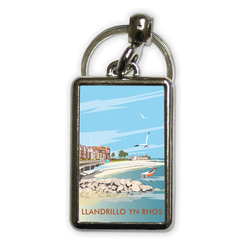 Llandrillo Yn Rhos, Wales Metal Keyring