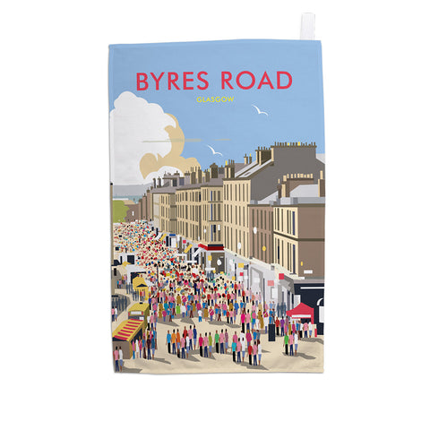 Byres Road, Glasgow Tea Towel