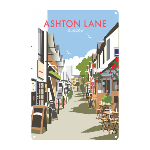 Ashton Lane, Glasgow Metal Sign