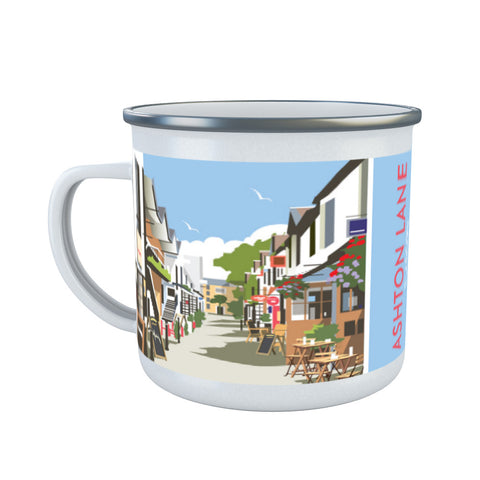 Ashton Lane, Glasgow Enamel Mug