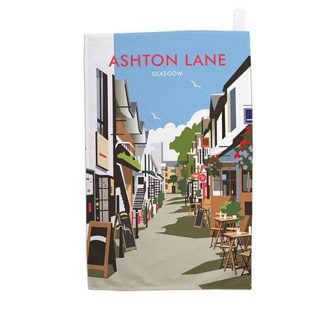 Ashton Lane, Glasgow Tea Towel