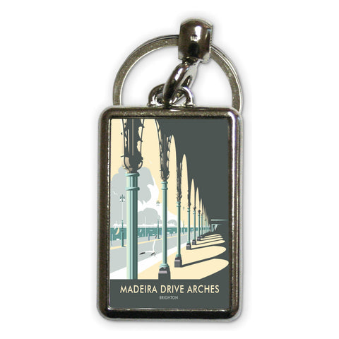 Madeira Drive Arches, Brighton Metal Keyring