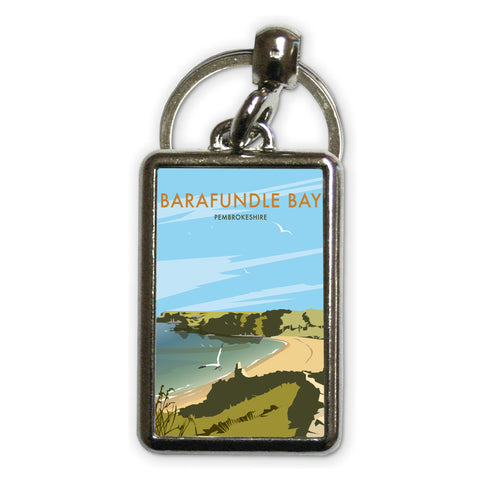Barafundle Bay, Pembrokeshire Metal Keyring