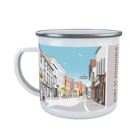 Bury St Edmunds, Suffolk Enamel Mug