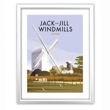 Load image into Gallery viewer, Jack And Jill Windmills, Pyecombe Art Print