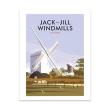 Load image into Gallery viewer, Jack And Jill Windmills, Pyecombe Art Print
