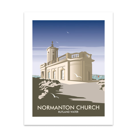 Normanton Church, Rutland Water Art Print
