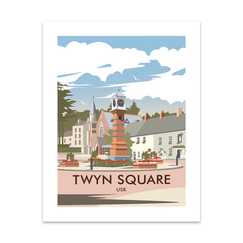 Twyn Square, Usk Art Print