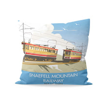 Load image into Gallery viewer, Snaefell Mountain Railway, Isle Of Man Cushion