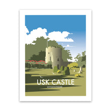 Load image into Gallery viewer, Usk Castle, Monmouthshire Art Print
