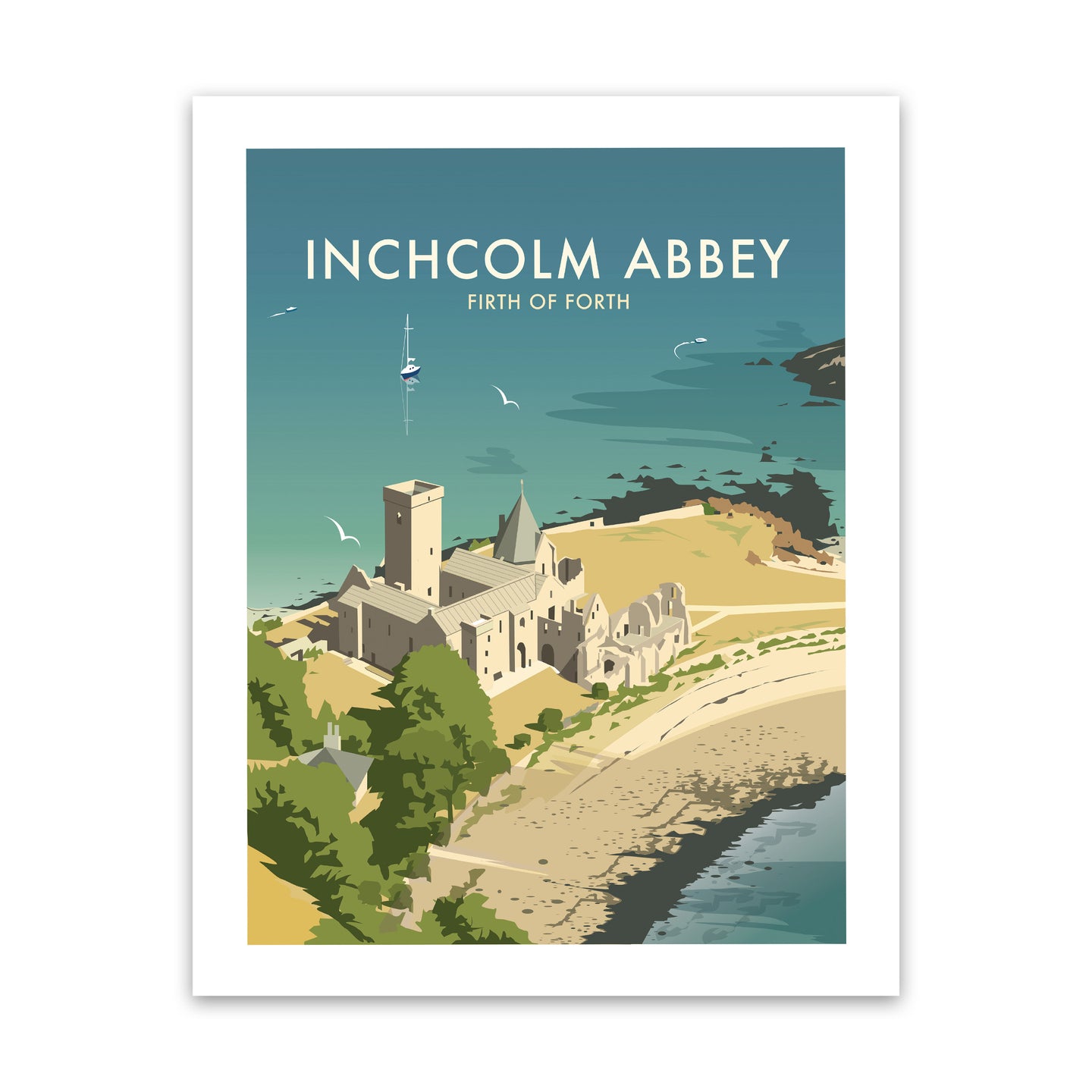 Inchcolm Abbey, Firth Of Forth Art Print