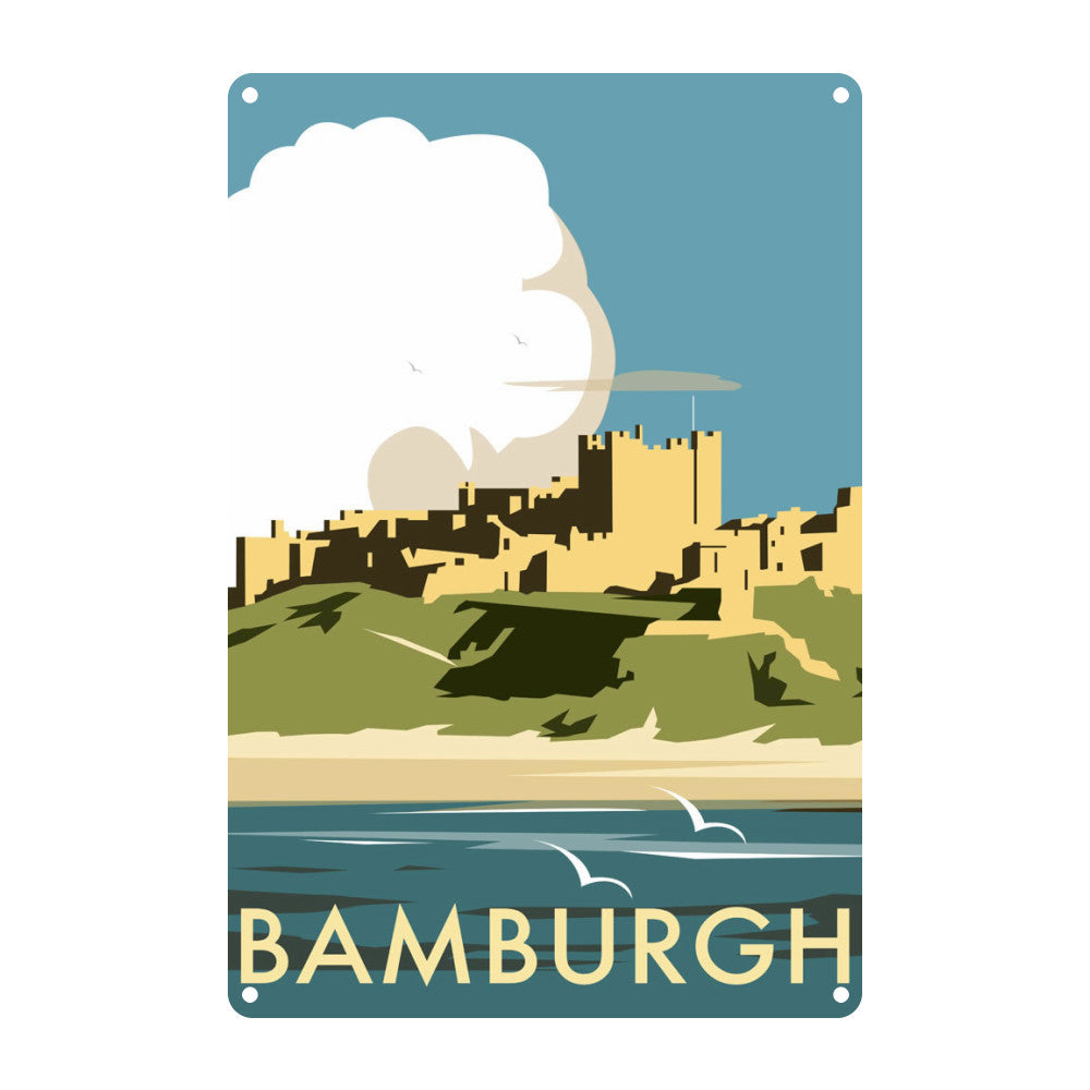 Bamburgh Metal Sign – Dave Thompson Art