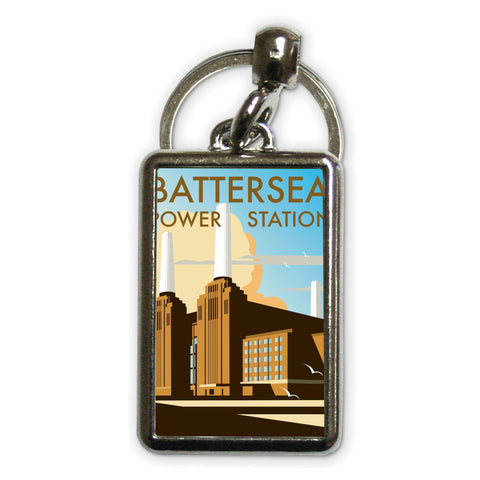 Battersea Power Station Metal Keyring