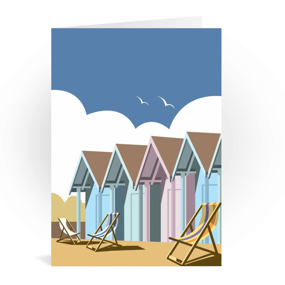 Beach Huts Greeting Card