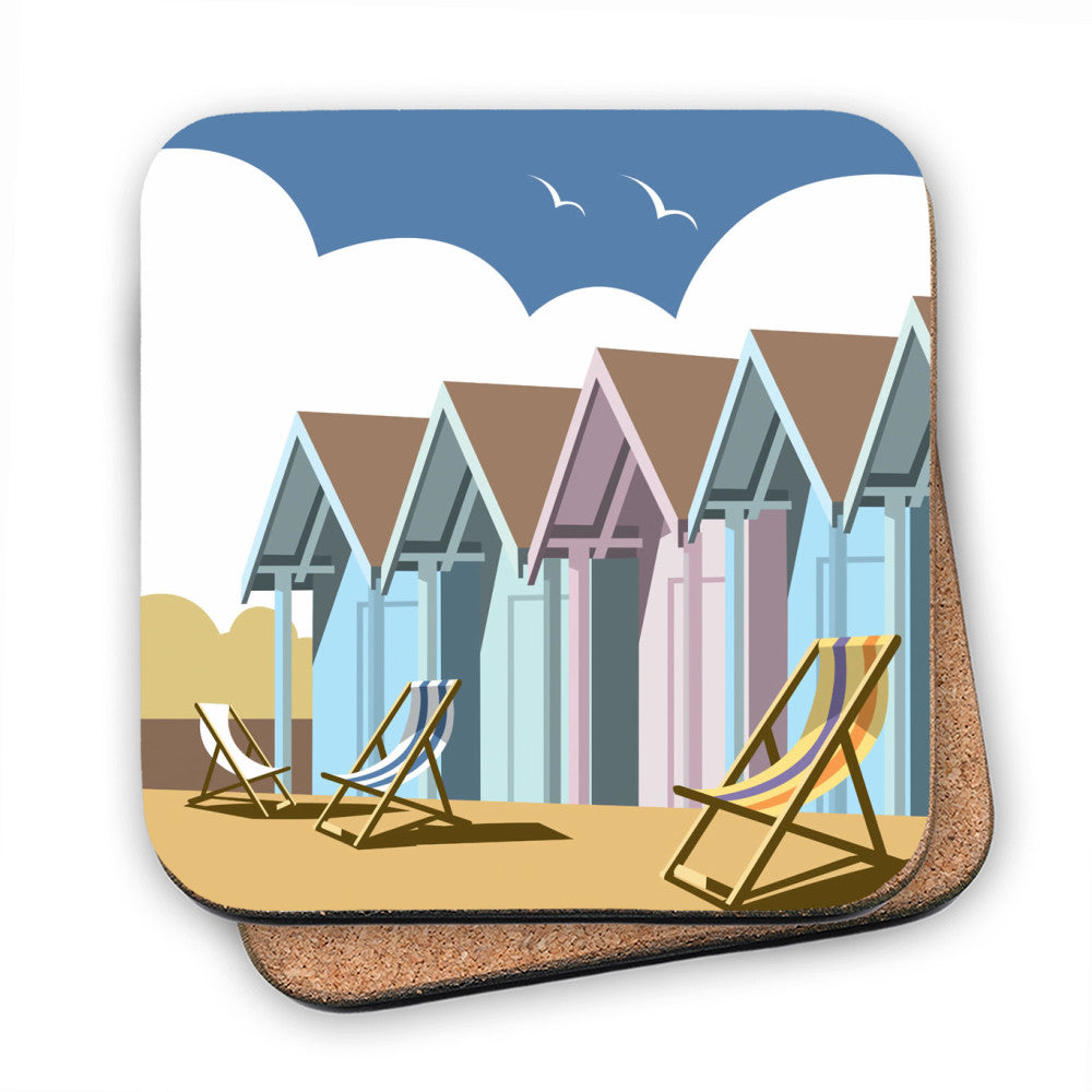 Beach Huts - Cork Coaster