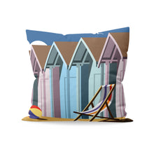 Load image into Gallery viewer, Beach Huts Close Up Cushion
