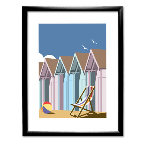 Beach Huts Close Up Art Print