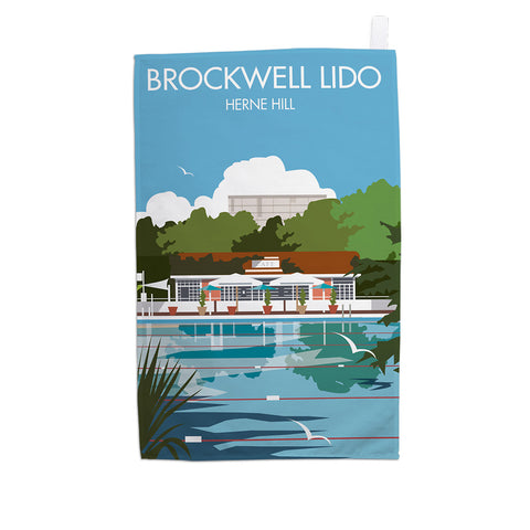 Brockwell Lido Tea Towel