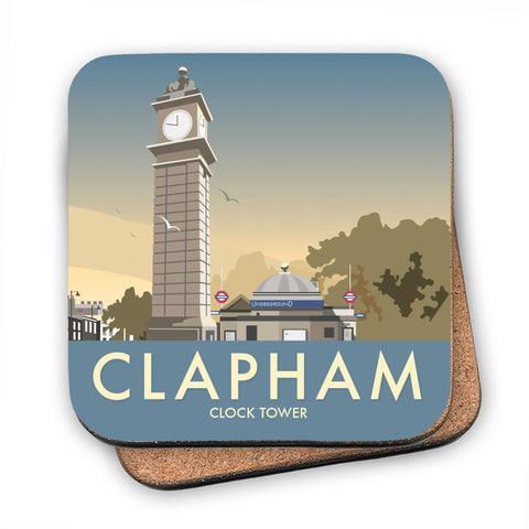 The Clock Tower, Clapham, London - Cork Coaster