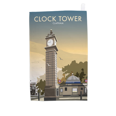 Clock Tower, Clapham Tea Towel