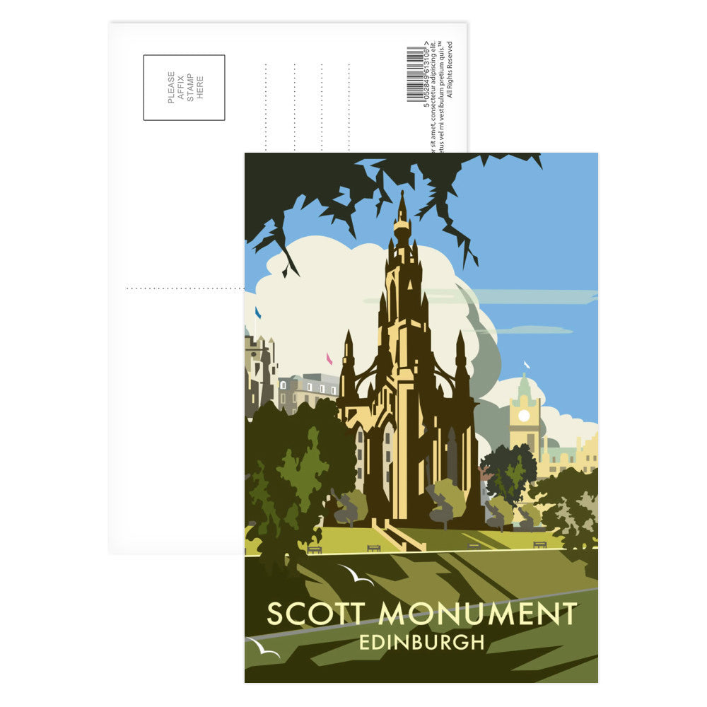 Scott Monument, Edinburgh Postcard Pack of 8