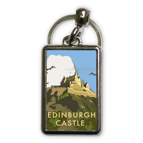 Edinburgh Castle Metal Keyring