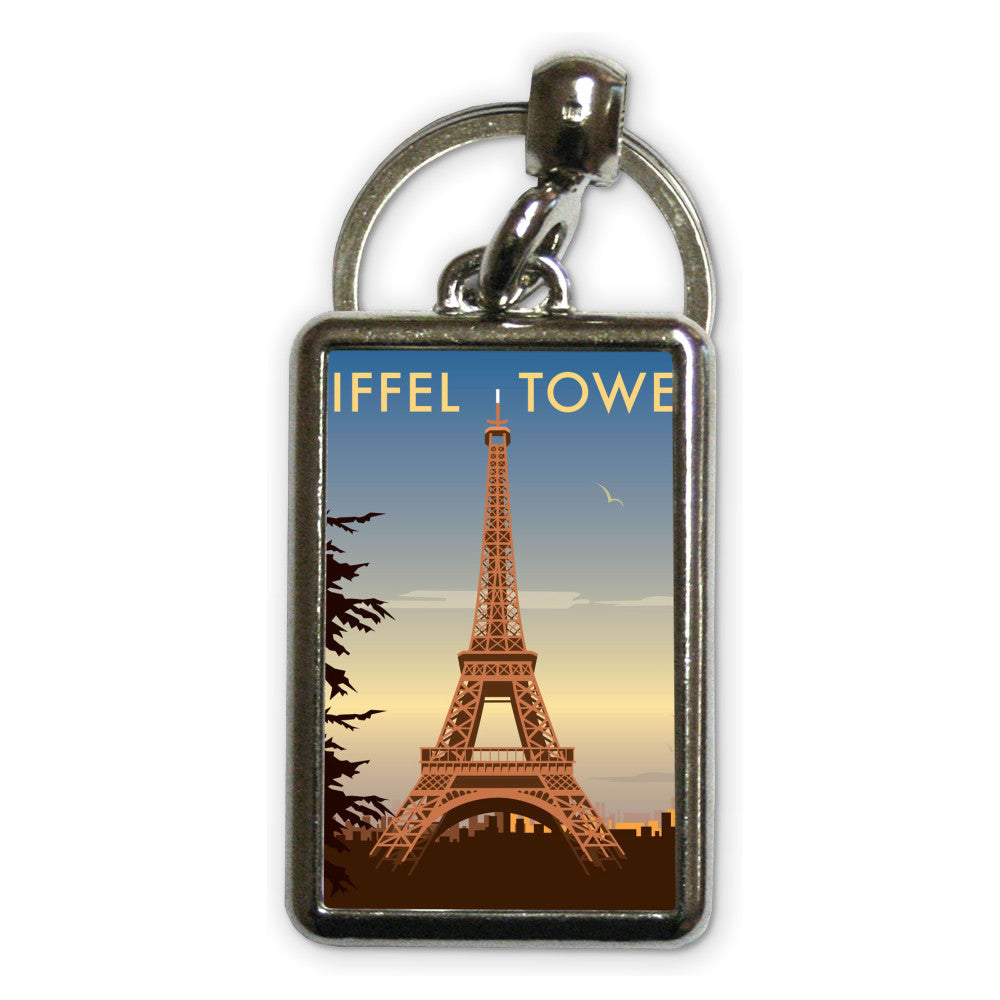 Eiffel Tower Metal Keyring