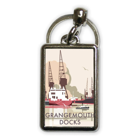 Grangemouth Docks Metal Keyring