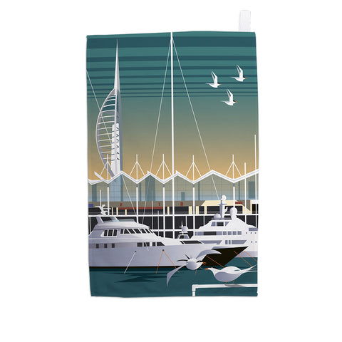 Gunwharf Quays Tea Towel
