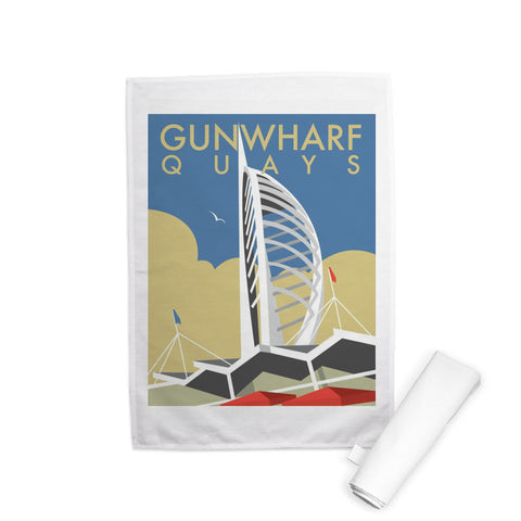 Gunwharf Quays (V2) Tea Towel