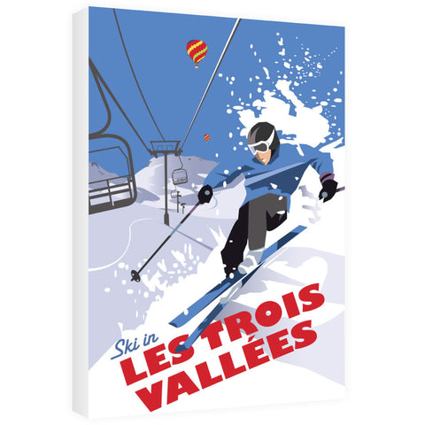 Ski in Les Trois Vallees - Canvas