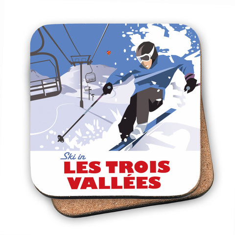 Ski in Les Trois Vallees - Cork Coaster