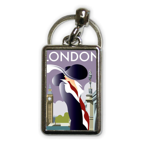 London Metal Keyring